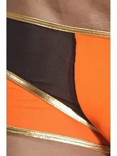 Привлекательные хипсы с золотистой окантовкой оранжево-черного цвета Cosmos Colors RTL30_OBG